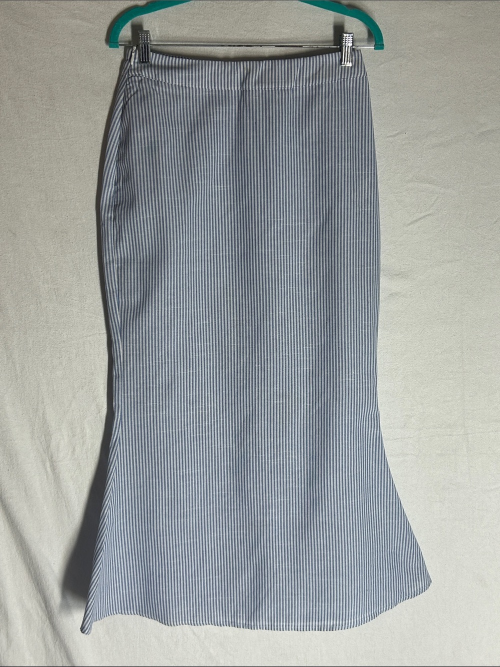 SHEIN Light Blue & White Striped A-Line Skirt